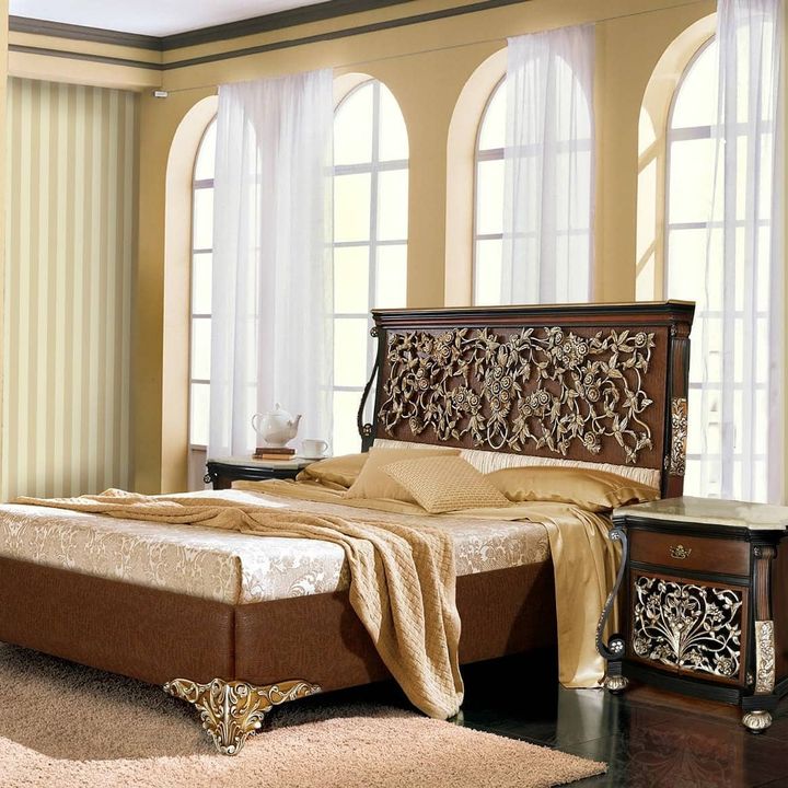 Upper Carving Lavish  Design For Bed Set