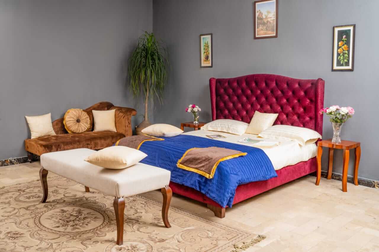 Modern Chinioti Full Cushion Bed Set Designs Chinioti Furniture