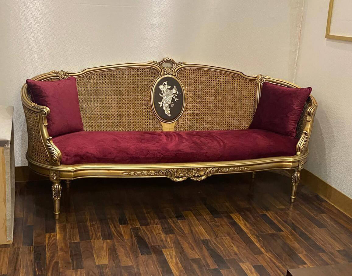 French Canned  Sofa Set